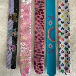 Colorful Kids Slap Bracelets Set